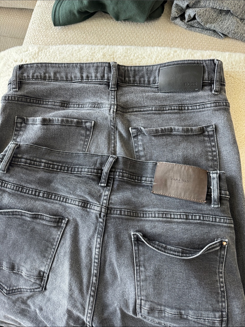 Boss Slim Men's Jeans in Charcoal Gray - Picture 7 of 8